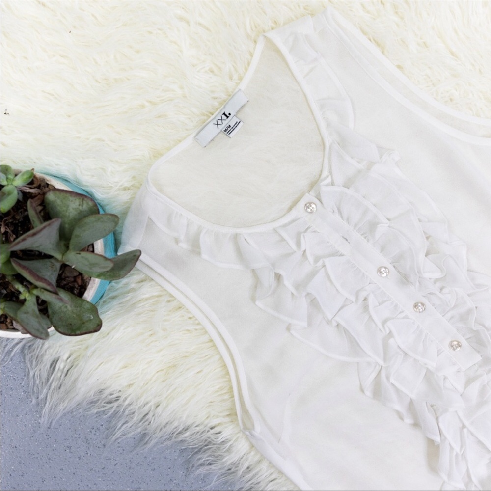 Sheer white blouse